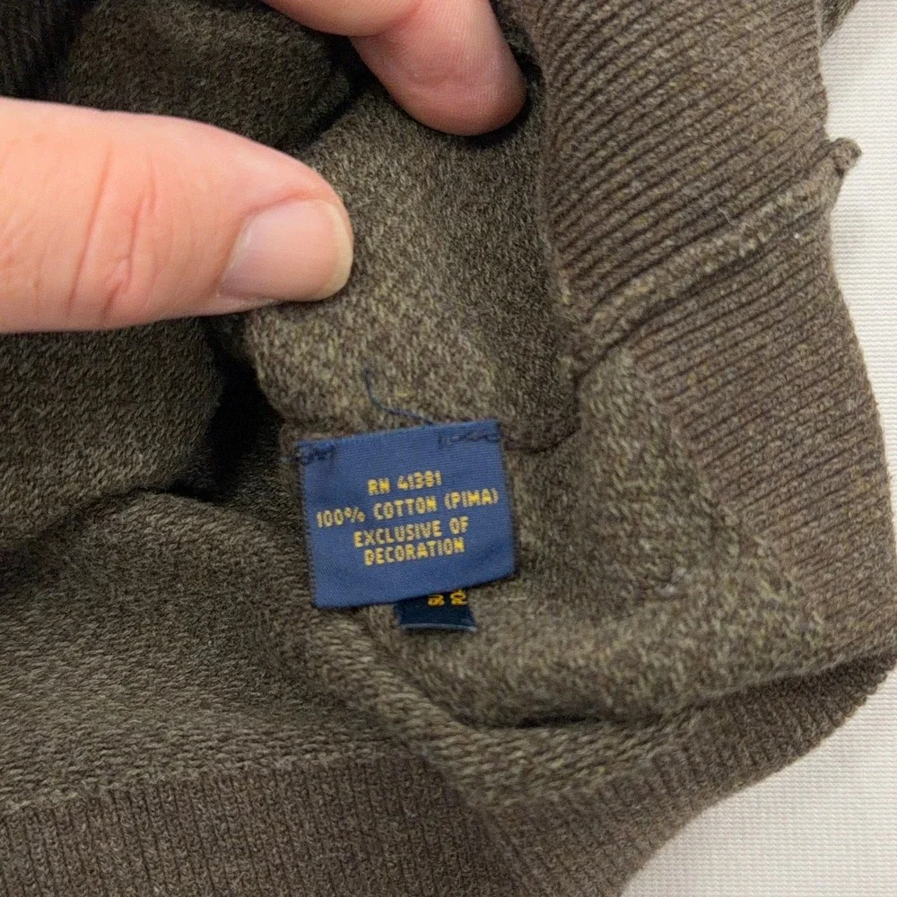 Polo Ralph Lauren Sweater Pima Cotton Crewneck Textured Mens S (2 Lot)